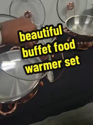 beautiful buffet food warmer set brass and stainless steel a must-have for any wedding reception events or parties #buffetsetup #stainlesssteelset #foodservingset #foodservingset #