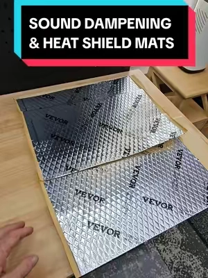 VEVOR SOUND DEADENING MAT, HEAT SHIELD MAT, 52 SQ FT, INSULATION AND VIBRATION DAMPENING MATERIAL. #sounddampening #heatshield #backtoschool  #tiktokshopcreatorpicks #TikTokshopbacktoschool @Haidee_Collab @VEVOR Store @CreatorCollab_Mabel 