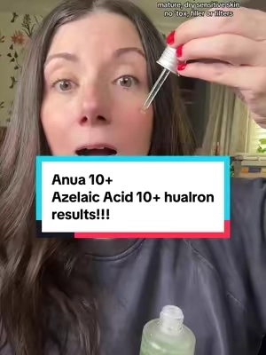 Over 40 ladies this one product has transformed my skin in Perimenopause! It took about 3 1/2 weeks to start seeing meaningful results but it was worth the wait! I use this @Anua Store US azelaic acid serum every morning after I wash and exfoliate my skin and before the rest of my skincare routine. Individual results may vary. #anua #azelaicacid #over40 #perimenopause #beautytips 