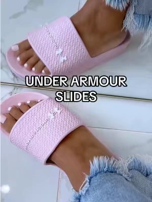 Under ARMOUR Slides RESTOCKED!  #slidesandals #underarmourslides #sandals #opentoesandals #comfysandals @Under Armour 