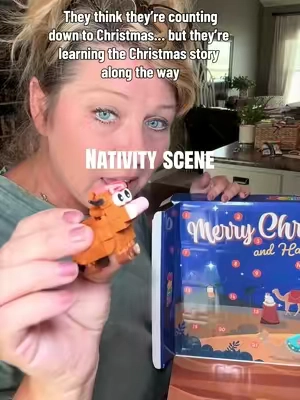 Help them learn the true meaning of Christmas #adventcalendar #nativityscene #buildingblocks #christmastradition 
