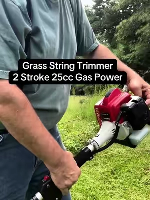 PowerSmart & 25cc 2-Stroke Gas String Trimmer Brush Cutter, Red and Black, Portable, Vibration Dampening, Lightweight, Easy Assembly, Optimized Efficiency, Easy Maneuverability, Ergonomic Handle,Great for Lawn Business, ##grasstrimmer##yardwork #landscaping #powersmart @PowerSmartUSA 