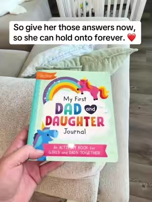 There’s something special about the bond between a dad and his daughter. ❤️ This journal gives you a reason to slow down, talk, laugh, and learn more about each other through questions you might never think to ask. Memories you’ll both hold onto forever. 🥹 #DadAndDaughter #GirlDad #FatherDaughter #FamilyMemories #DadLife 