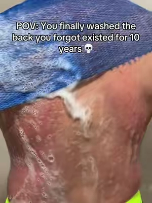 POV: You finally washed the back you forgot existed for 10 years 💀#AfricanNetSponge #fypシ #tiktokshop #Exfoliation #SelfCare 