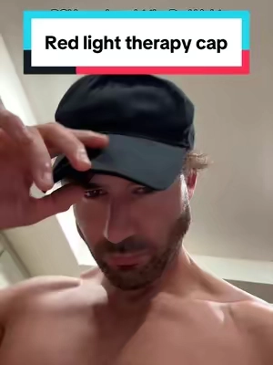 Red light therapy hat helps with, receding hairline, bald, hair loss and hair shedding #tiktokshopcreatorpicks 