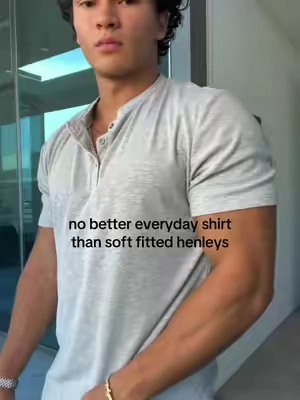 so simple & clean #fyp #mensshirt #henley #gymclothes #arms 