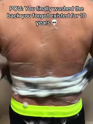 POV: You finally washed the back you forgot existed for 10 years 💀#AfricanNetSponge #Exfoliation 