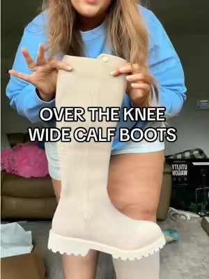 genuinely life changing for me! I have NEVERRRR found boots I love until now 😭 #widecalfboots #plussizefashion #fallfashion #overthekneeboots #widecalfkneehighboots 
