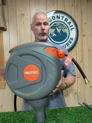NEOTEC 50FT Retractable Garden Hose Reel No Drill 360 Swivel #GardenHoseReel #RetractableHose #YardTools #TikTokShopCreatorPicks #BackToSchool @Neotec_us 