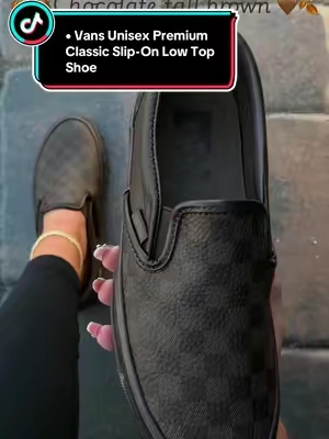 Vans Unisex Premium Classic Slip-On Low Top  Shoe, checkerboard Vans ##vans##checkerboardvans##sliponshoes##BackToSchool##fallshoes