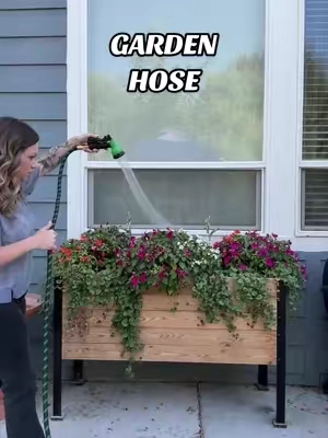 I’m officially done dragging around those heavy rubber hoses. @Uhair US #gardenhose #hose #expandablehose #yardwork #gardening 