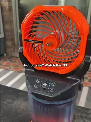 Meet the misting fan that makes hot summer days SO much more comfortable!🧊 Cooling mist wherever you need it! #coolingfan #mistingfan #beattheheat @TaskStar store 