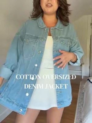 the perfect fall transition jacket 🤍 5’2 wearing a size medium 