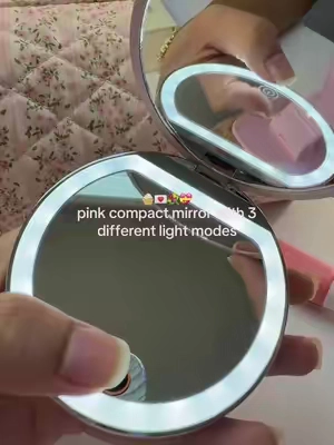 WILL BE USING THIS EVERYWHERE #fyp #pink #compactmirror #girls #travelmirror 