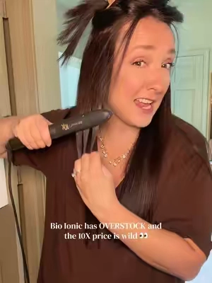 Long, thick hair girls… THIS is the flat iron 😍 The Bio Ionic 10X makes smoothing all that hair so much faster while leaving it sleek, shiny and polished without going over the same pieces a million times. 🙌🏼 #BioIonic #BioIonic10X #ThickHair #LongHair #HairTok 