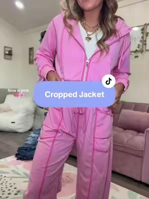 The viral FP look for less cropped jacket now comes in pink! @TanmingFashion 