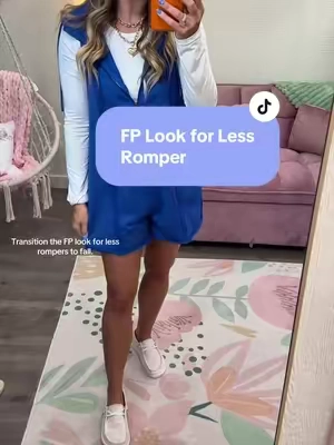 The viral FP look for less rompers will transition to the fall! Super cute look with long sleeves! @TanmingFashion 