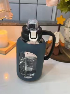So glad I finally found a large glass water bottle! Glass is so much better. No gross plastic tasting water or chemicals leaching either. #glasswaterbottle #largewaterbottle #nontoxicwaterbottle #everydayessentials #tiktokshopstockup 