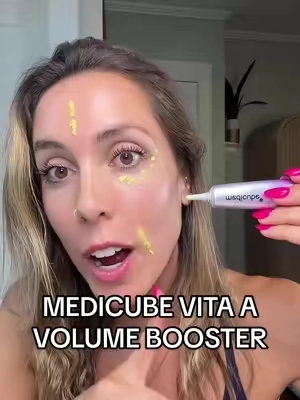 MEDICUBE made something for the big girls 👀💜 VITA A Retinal Volume Booster combines multiple forms of vitamin A + 5% Volufiline to target the look of fine lines, texture, and loss of firmness. Basically… a little anti-aging power step for your nighttime routine ✨ #medicube #retinal #matureskin #skincaretok #antiagingskincare Not medical advice, results may vary, Ad 