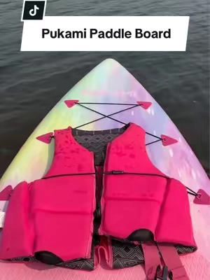 If you’ve been looking for an inflatable paddle board, this PUKAMI paddleboard has been such a good find. It’s easy to set up, packs into a backpack and comes with the paddle, pump, fins, leash and accessories you need to get started. And this pink rainbow color?! 💕🏄‍♀️ #paddleboard #inflatablepaddleboard #standuppaddleboard #paddleboarding #pukami 