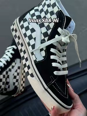 IMMEDIATELY YESSSS 🤩 @vans #vans #sk8hi #checkered #hightops #falloutfits 