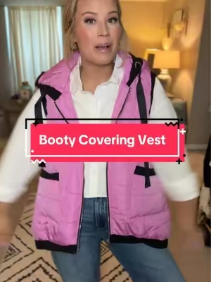 Cute, lightweight + actually covers the bum 👏 #PufferVest #FallOutfitIdeas #LeggingsOutfit #MomStyle  #TikTokShopCreatorPicks