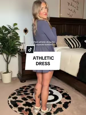 I’m 5’3” 135lbs wearing a medium. #athleticdress #tennisdress #longsleevedress #fallstyle #athleticwear 