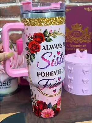 this is the cutest Tumblr perfect for a gift for your sister. It comes in many sizes. It can be used for hot or cold beverages. With a beautiful message for your sister. Click the car to get yours. ##Tumbler##GiftForSister##GiftIdea##MothersDayGift##stainlesssteeltumbler