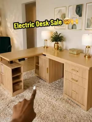 The PERFECT desk for my home office 😍🤌🤌 #desksetup #homeoffice #sohochic #sale #furniture 