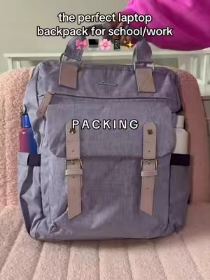 Fits a laptop and multiple binders! 💻✨ Perfect for school or work 🤩  #lovevook #backpack #schoolbackpack #schoolessentials #TikTokshopbacktoschool 