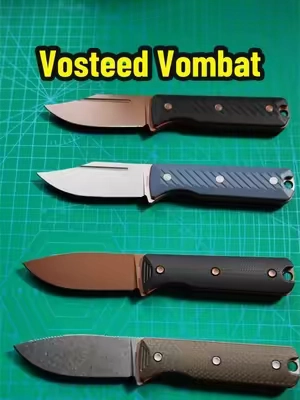 The Vosteed Vombat is a seriously clean fixed blade! 🔥 3.16” AEB-L steel, full-tang construction, grippy G10 handle, and your choice of Drop Point or Bowie blade. #Vosteed #VosteedVombat #FixedBlade #EDCKnife #KnifeCommunity