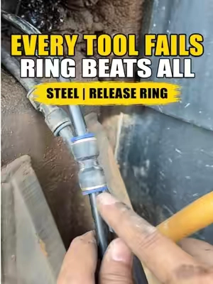 Push to connect fittings. Press the release ring. Hose pops right off. No damage. #AirHosePliers #QuickDisconnect #PushToConnect #pneumatic #airtools