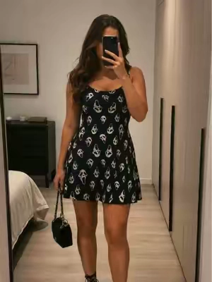 Perfect for a little summer date night💀#gothic #dress #womenfashion #sportlightfinds #tiktokshopmademebuyit 