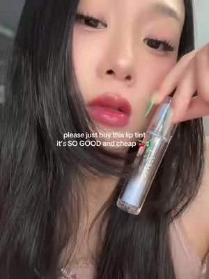 holy grail lip tint that actually leaves the prettiest stain #judydoll #icewaterylipgloss #lipstain #liptint #cbeauty @Judydoll US 