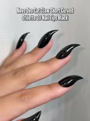 The ultimate dark feminine nail style ✨LW#NailTok #fingernails #pressonnails #catclaw #naildesign 