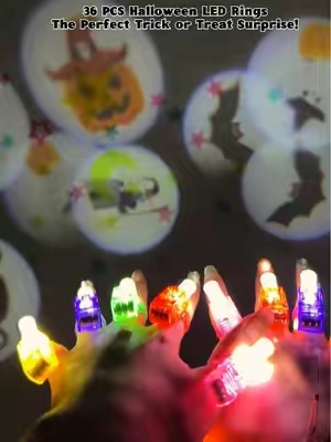 Kids are sure to love this cool and safe gift compared to candy. 🎃😍 50pcs LED Lights Halloween Ring Light Up Pumpkin 🎃#halloween #spookyseason #halloween2026 #MustHave #HalloweenMakeup