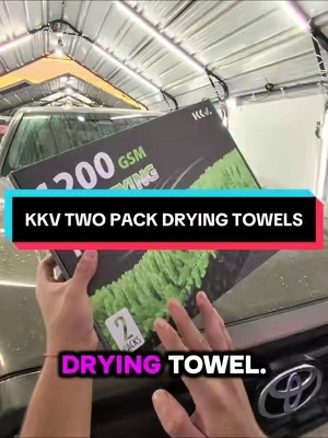 New Kkv drying towels two pack just launched and these are awesome! #fyp #dryingtowel #carwash #carsoftiktok #new 