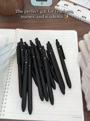 My coworkers keep stealing my pens so I got 8 extra this time 🤬 #BlackGelPens #NurseEssentials #SchoolSupplies #officemusthave #TikTokshopbacktoschool 