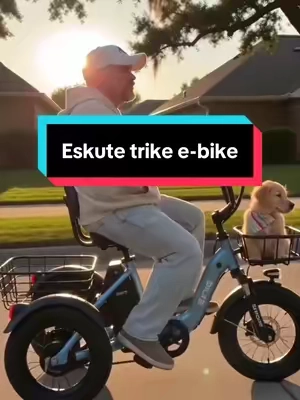 @Eskute folding trike ebike #ebike #trike #petowner #tiktokshopsummersale #tiktokshopcreatorpicks 