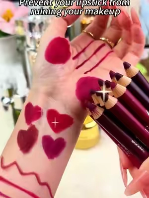 12 silky matte liners. 12sharpener. Zero smudge.✨👇✌️#LipLiner #SmudgeProof #MatteLip #LipKit #WaterproofMakeup