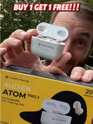 Don’t pass this deal up!! Audien Atom Pro 2 hearing aids buy one get one free from August 10-15, 2026! #hearingloss #hearingaid #hearingaids #hearingimpaired @Audien Hearing 