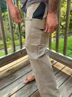 Men's durable outdoor training pants, men's multi-pocket work pants, men's solid color and printed pocket zipper waterproof tactical cargo pants without belt, regular fit sports pocket durable autumn pants. Casual Street Trousers #workpants #bluecollar  #menswear 