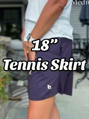 👟Tennis skirt with built in shorts. Longer, modest length. #fashionover50 #tennisskirt #athleticwear #TikTokshopbacktoschool #tiktokshopcreatorpicks @Baleaf Us 