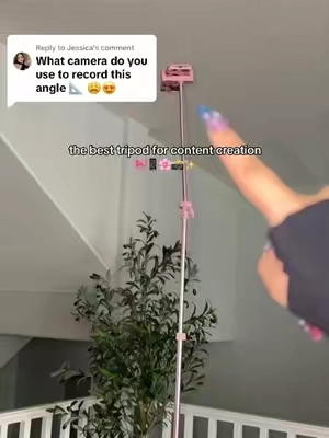 Replying to @Jessica The easiest way to get all the good angles 📐🤩 #tripod #contentcreatormusthaves #contentcreatortools #tripodstand #pinktripod 
