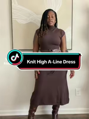 The kind of dress you put on and the whole outfit handles itself 🤎🍂 Soft knit, flattering A-line fit, and it gives shape without doing too much. Boots, a cute belt, grab your bag and GO. This is exactly the type of fall dress I’ll wear 10 different ways. 😮‍💨 #TikTokshopbacktoschool #tiktokshopcreatorpicks #alinedress #modestfashion #cider 