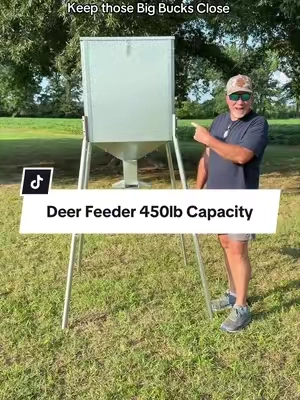 Deer Feeder with Large 450 LB Capacity, Galvanized Steel-TK #deerfeeder #deer #deerhunting #TikTokshopbacktoschool #tiktokshopcreatorpicks @HECASA 
