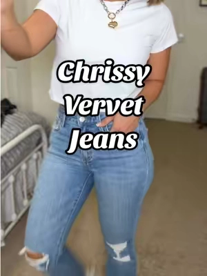 The Chrissy Vervet jeans are back in stock but I bet they won’t last long @Wild Oak Boutique 