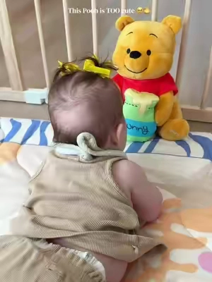 My baby LOVES this toy!! ✨🍯🤍 #babytoys #poohbear 