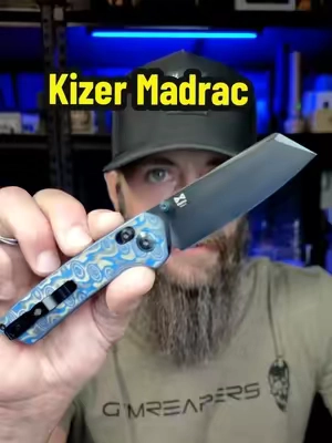 The Kizer Madrac is one good-looking EDC! Just over 3” of Nitro-V steel paired with that really cool blue Micarta handle. #Kizer #KizerMadrac #EDCKnife #KnifeCommunity #EverydayCarry 