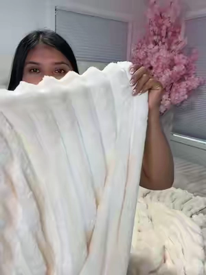 Fleece Throw Blanket, Super Soft Blanket, 3D Stripe Texture Fluffy Blanket,Anxiety Relief,Dupe,Throw Blanket for Couch, Sofa, Bed, Living Room, Home Decor, All Seasons, Decorative,  #manta #blanket #homedecor #tiktokshop #blackfriday 